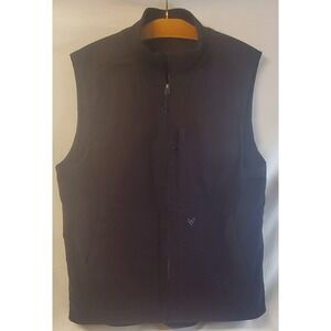 Hawx Black Zip Front Work Vest‎ Men's Size L